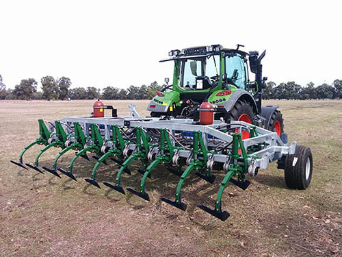Photo of  six-metre-wide pre-commercial prototype mechanical weed chipper